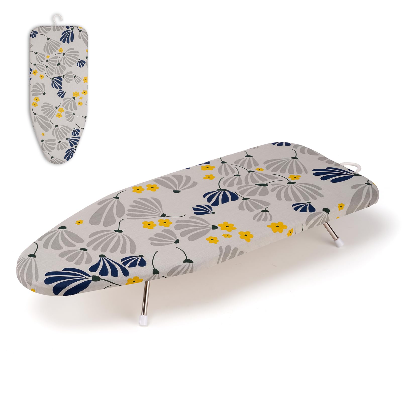 Slieton Tabletop Ironing Board 12"x29" – Portable Folding Ironing Board with Thick Felt Padding, Heat-Resistant Cover, Stainless Steel Legs, Compact & Space-Saving Design