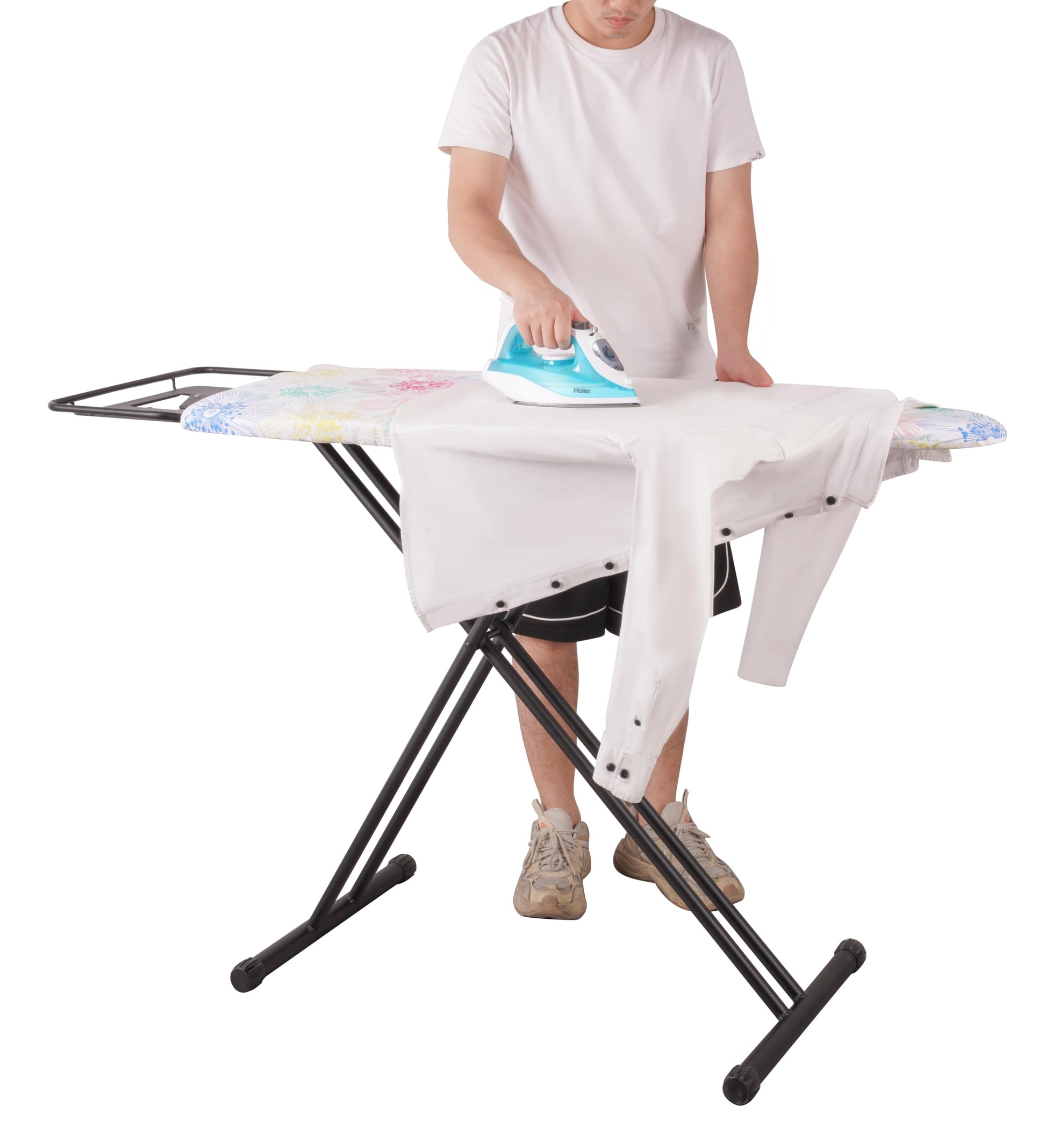 SLIETON Extra Large Ironing Board with Hang Rail and Iron Rest 64" L x 20" W x 38" H
