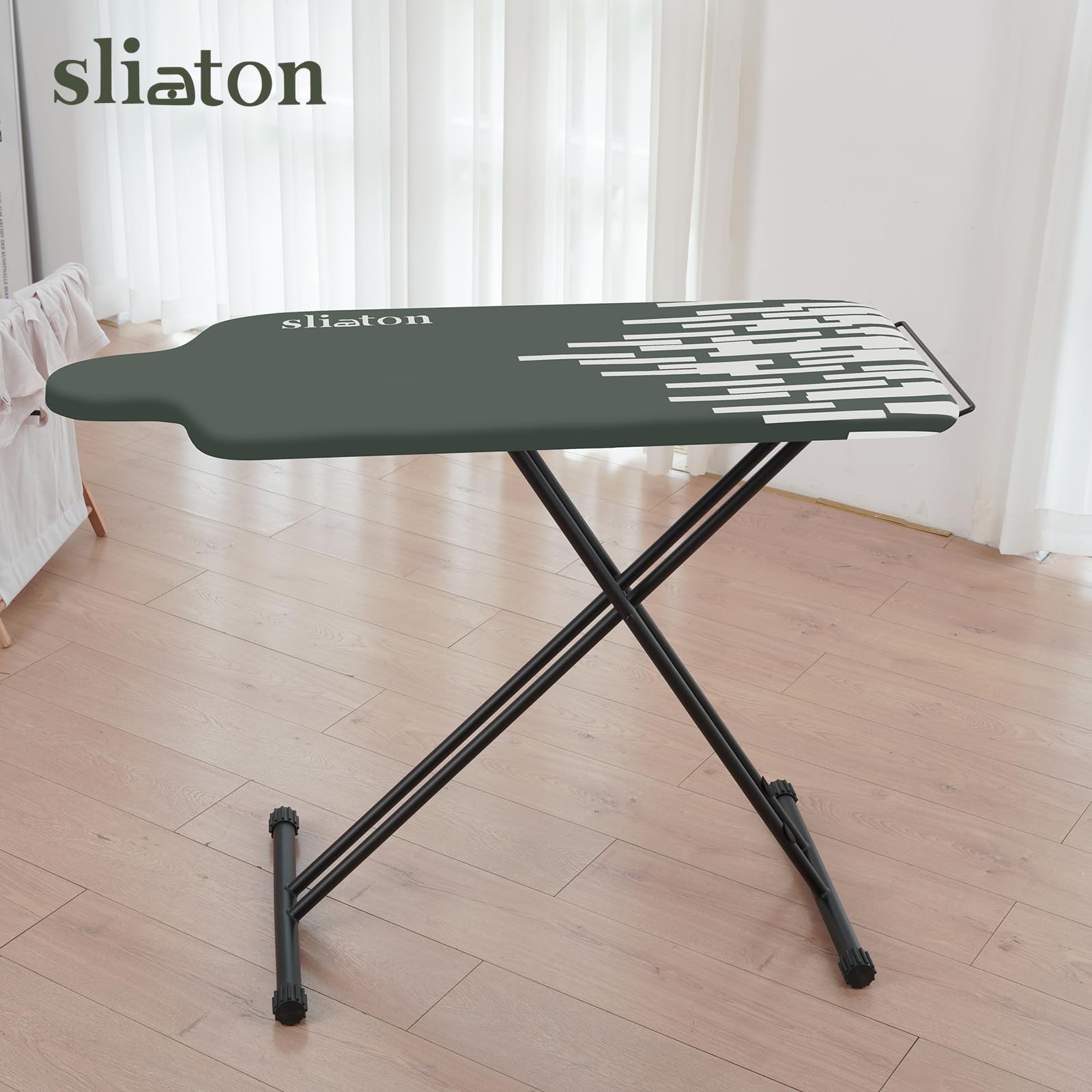SLIETON Extra Large Ironing Board with Hang Rail and Iron Rest 64" L x 20" W x 38" H