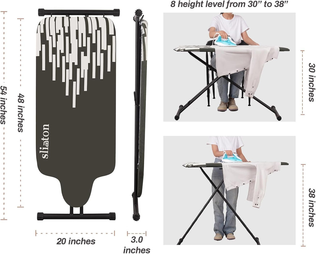 Slieton Extra Large Ironing Board with Large Hang Rail