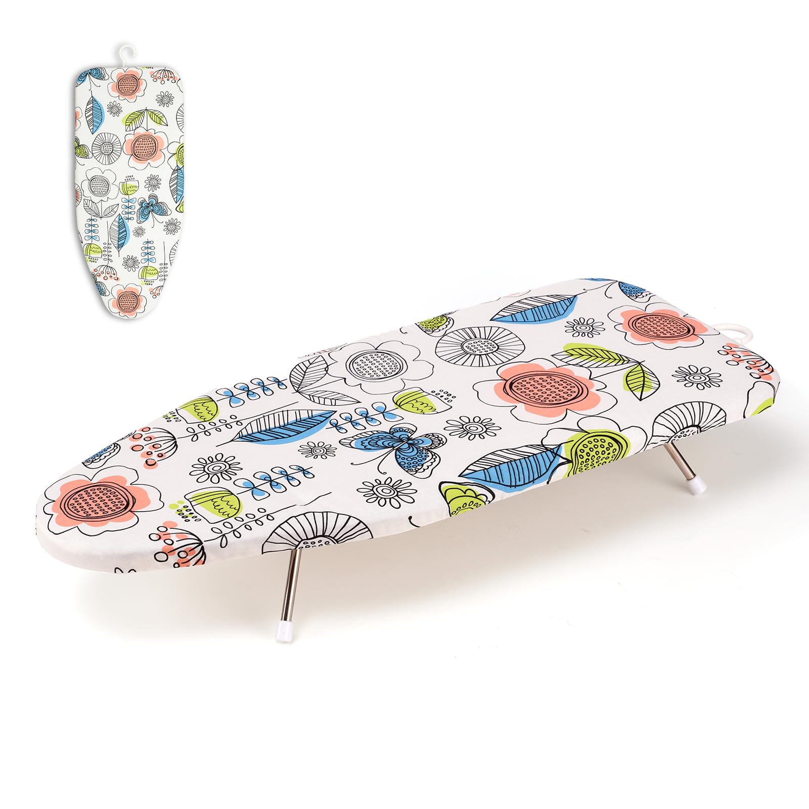 Slieton Tabletop Ironing Board 12"x29" – Portable Folding Ironing Board with Thick Felt Padding, Heat-Resistant Cover, Stainless Steel Legs, Compact & Space-Saving Design
