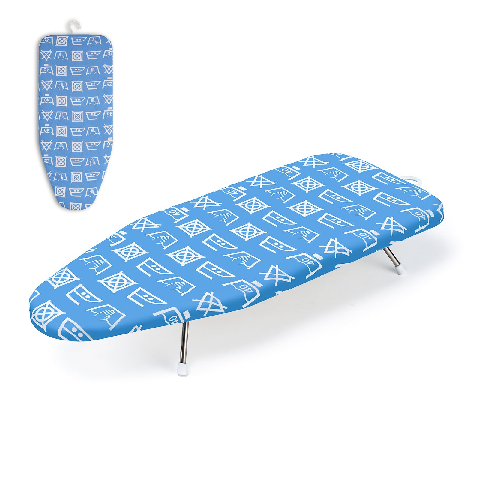 Slieton Tabletop Ironing Board 12"x29" – Portable Folding Ironing Board with Thick Felt Padding, Heat-Resistant Cover, Stainless Steel Legs, Compact & Space-Saving Design