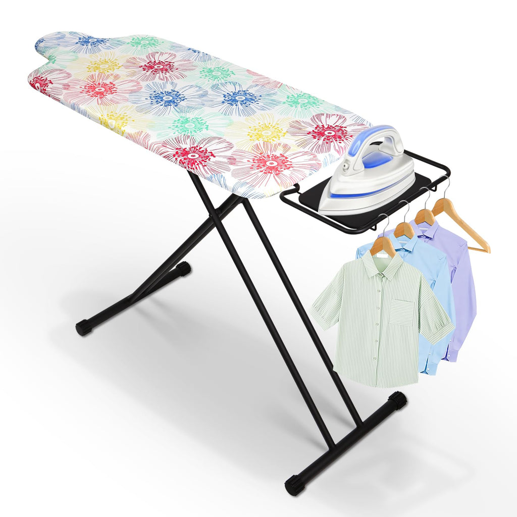 SLIETON Extra Large Ironing Board with Hang Rail and Iron Rest 64" L x 20" W x 38" H