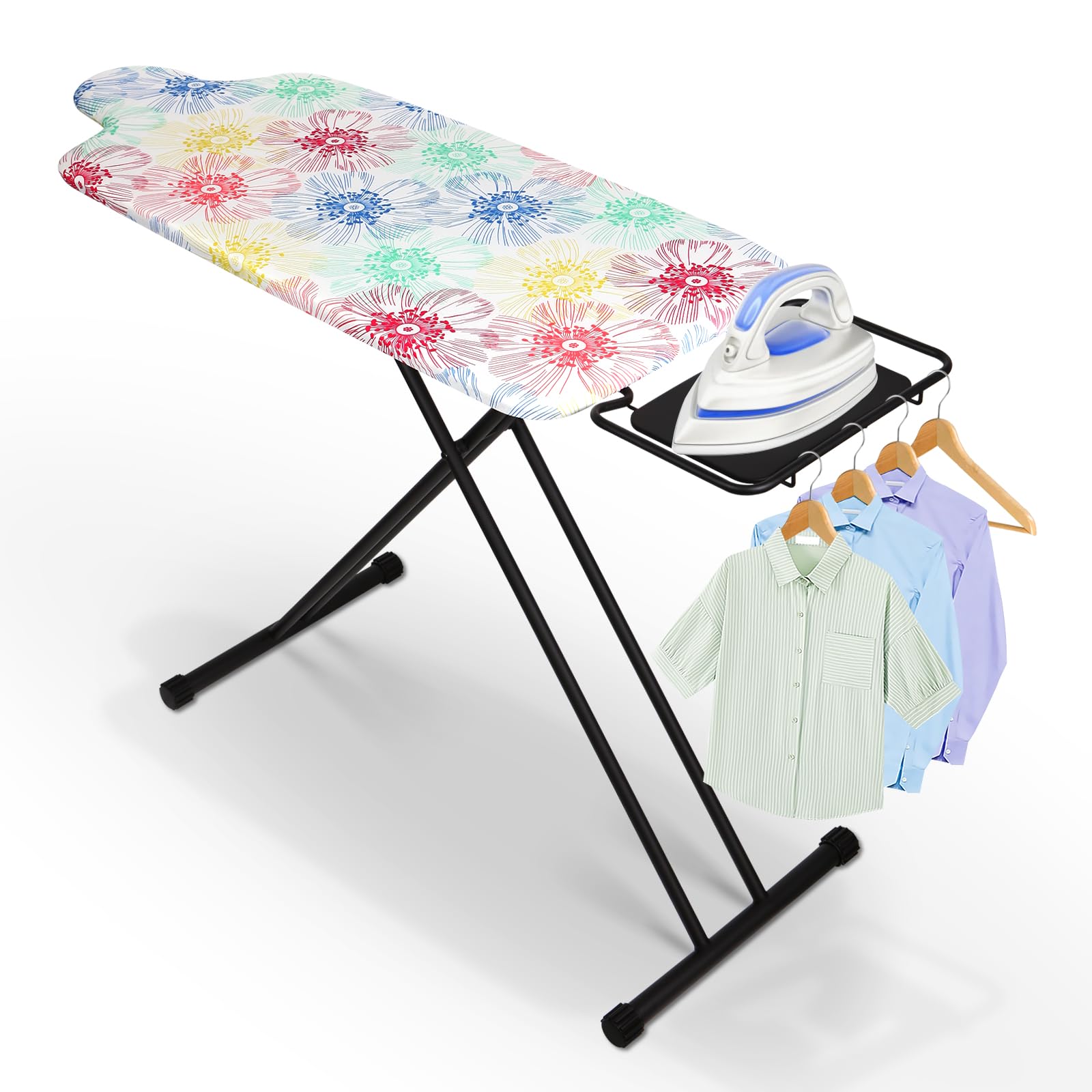 SLIETON Extra Large Ironing Board with Hang Rail and Iron Rest 64" L x 20" W x 38" H