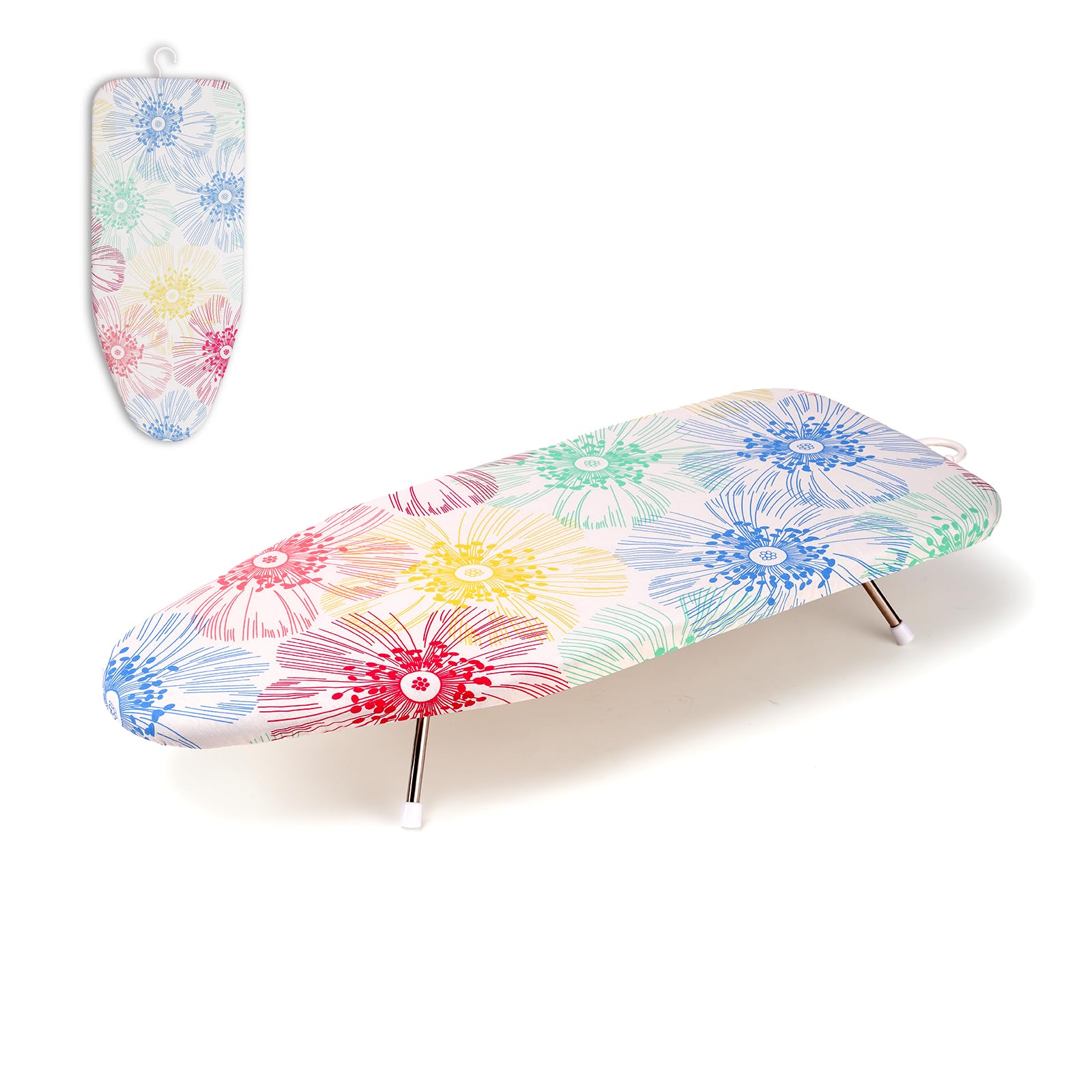 Slieton Tabletop Ironing Board 12"x29" – Portable Folding Ironing Board with Thick Felt Padding, Heat-Resistant Cover, Stainless Steel Legs, Compact & Space-Saving Design