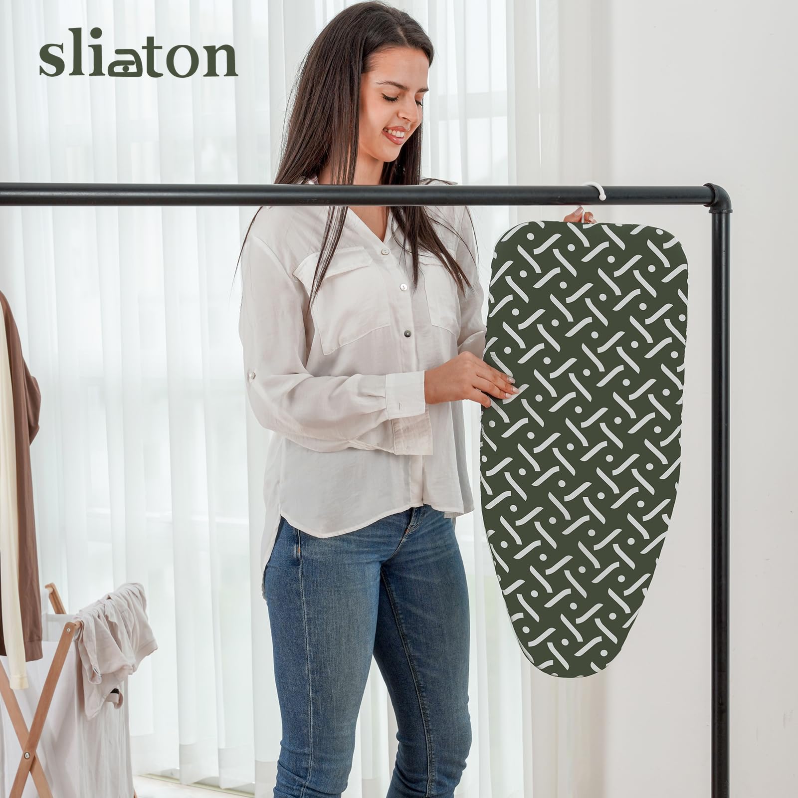 Slieton Tabletop Ironing Board 12"x29" – Portable Folding Ironing Board with Thick Felt Padding, Heat-Resistant Cover, Stainless Steel Legs, Compact & Space-Saving Design