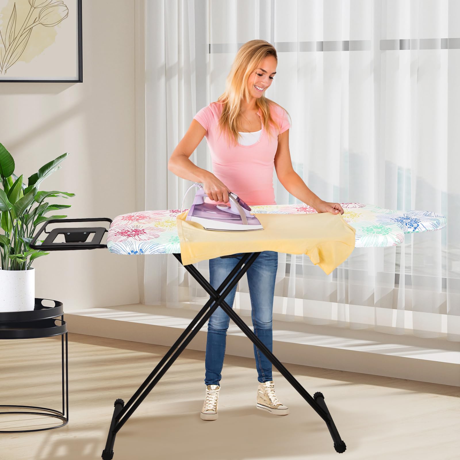 SLIETON Extra Large Ironing Board with Hang Rail and Iron Rest 64" L x 20" W x 38" H
